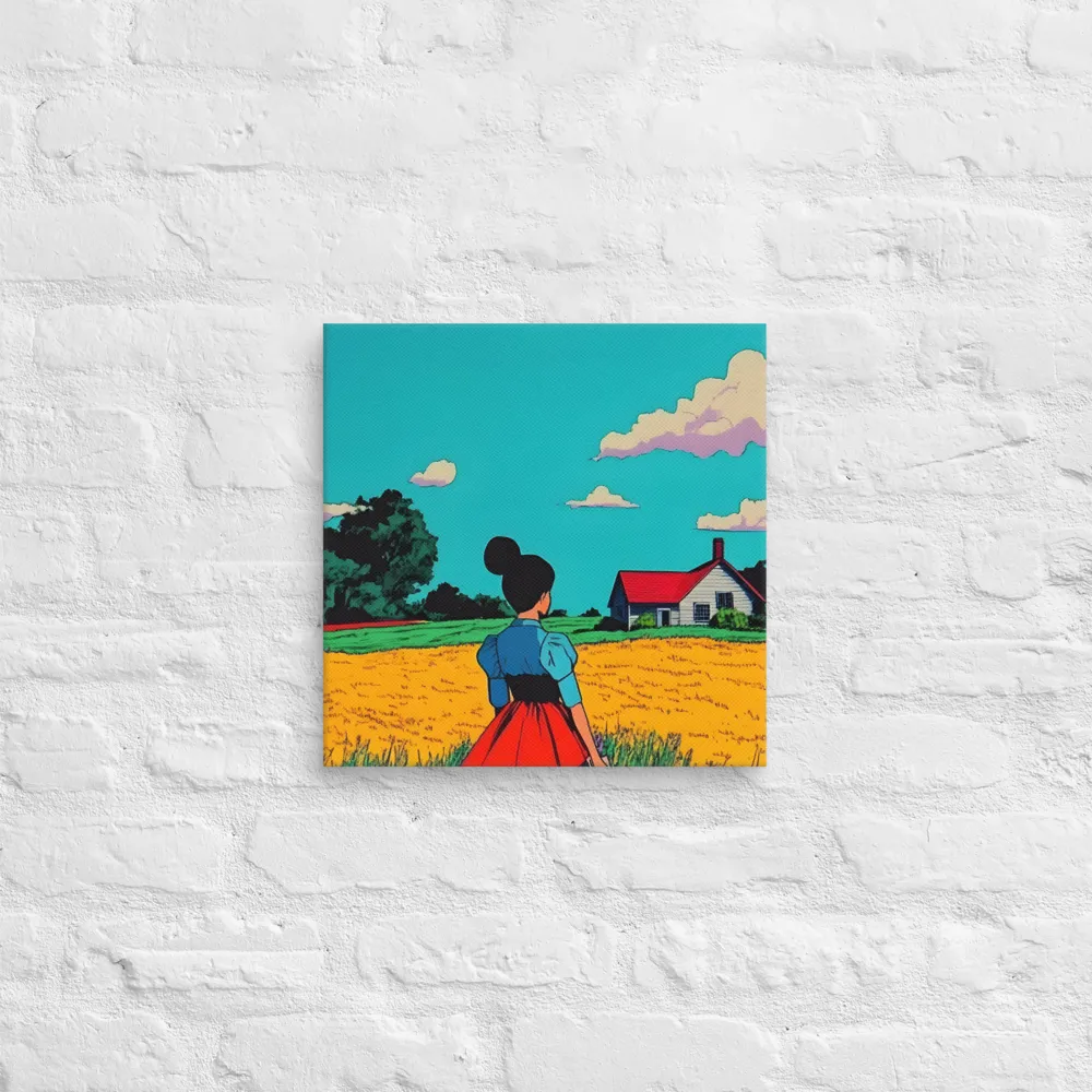 Whispers of a Sunlit Meadow | Canvas | 14″×14″