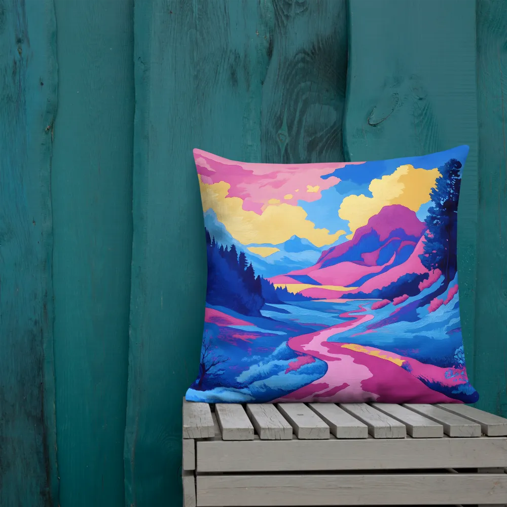 Dreamscape: The Serene River | Pillow | 22″×22″