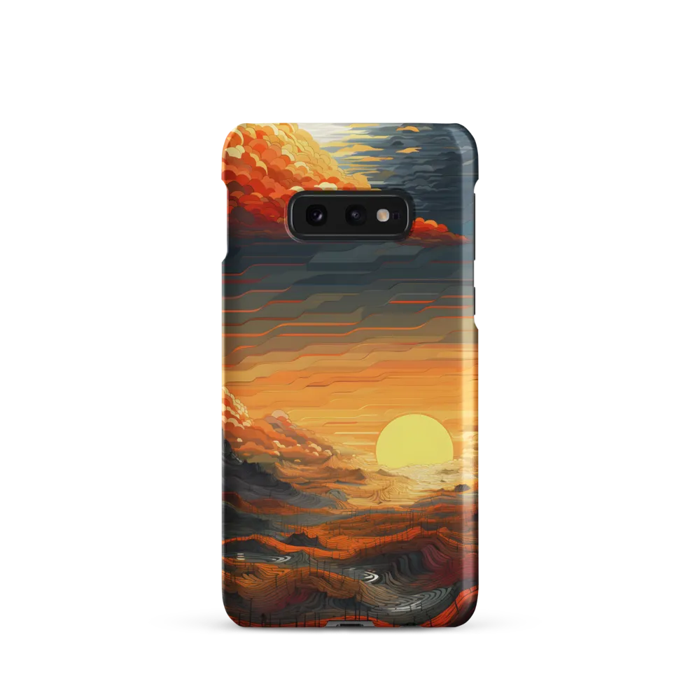 Ethereal Sunset: A Serene Landscape in Flowing Forms