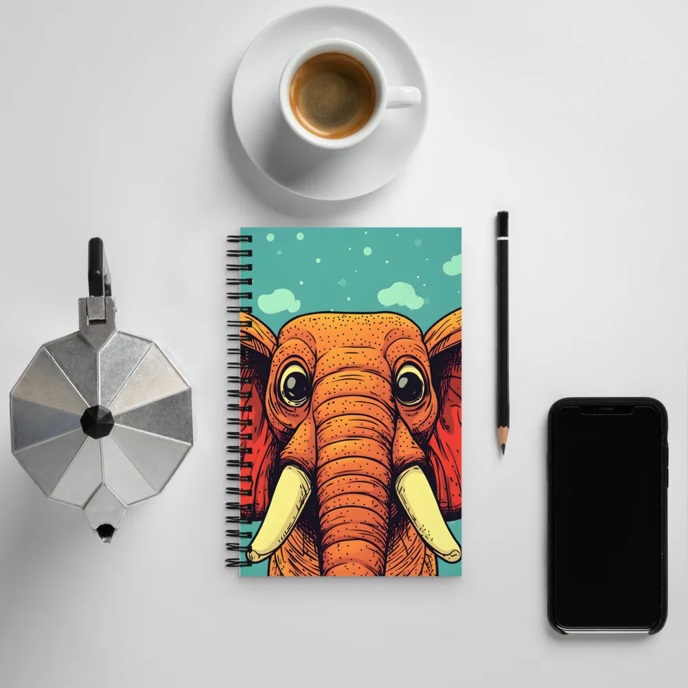 Whimsical Majesty: The Playful Elephant | Spiral Notebook