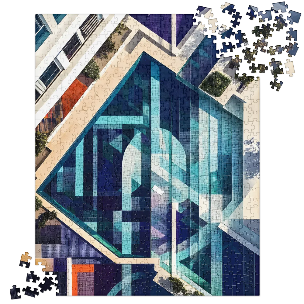 Aerial Harmony: The Geometry of Water | Jigsaw Puzzle | 520 pieces