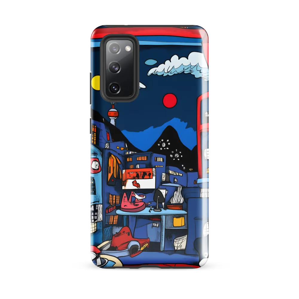 Whimsical Cityscape at Night