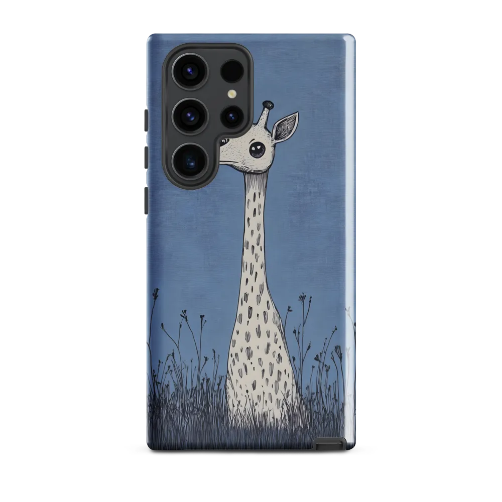 Whimsical Giraffe in Blue