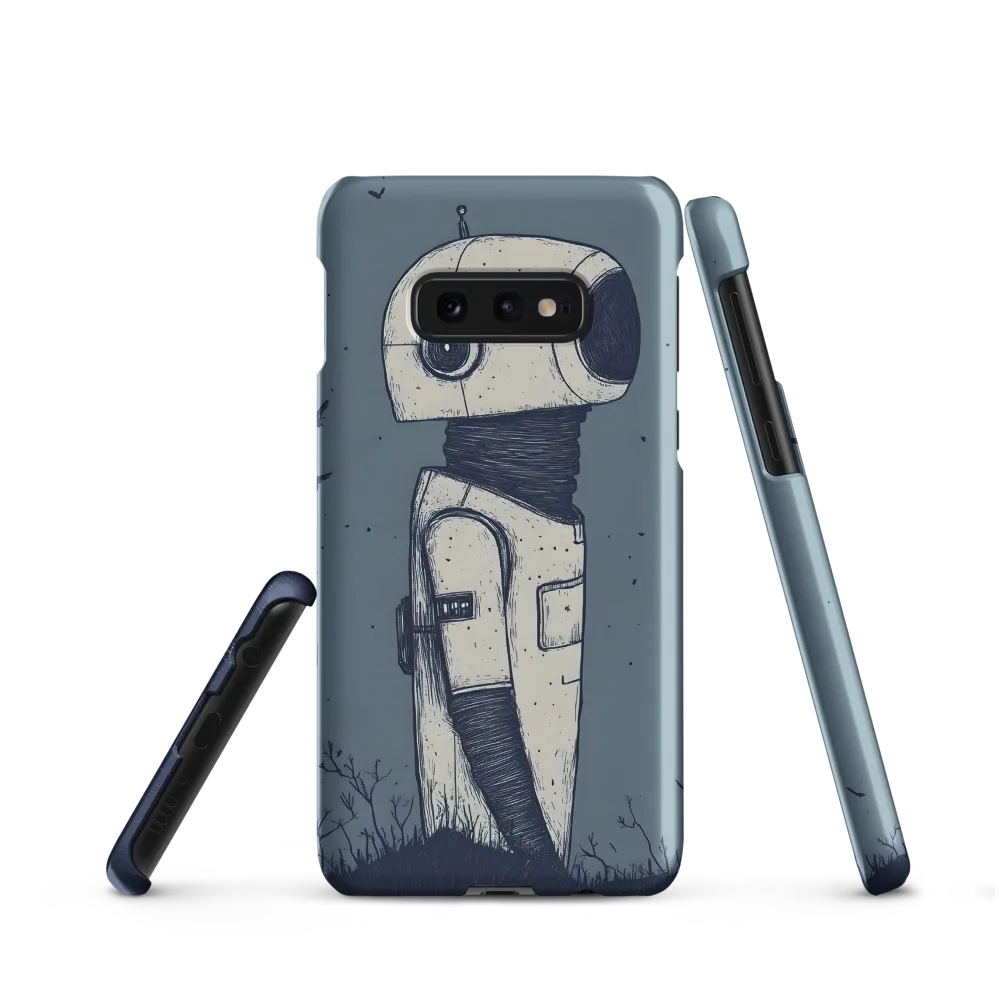 Contemplative Robot in a Barren Landscape | Phone Case |  S10e | Snap Case | Matte