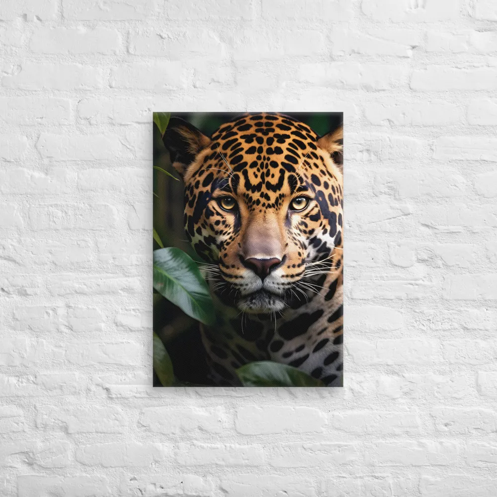 The Intensity of Nature: A Jaguar’s Gaze | Canvas | 18″×26″