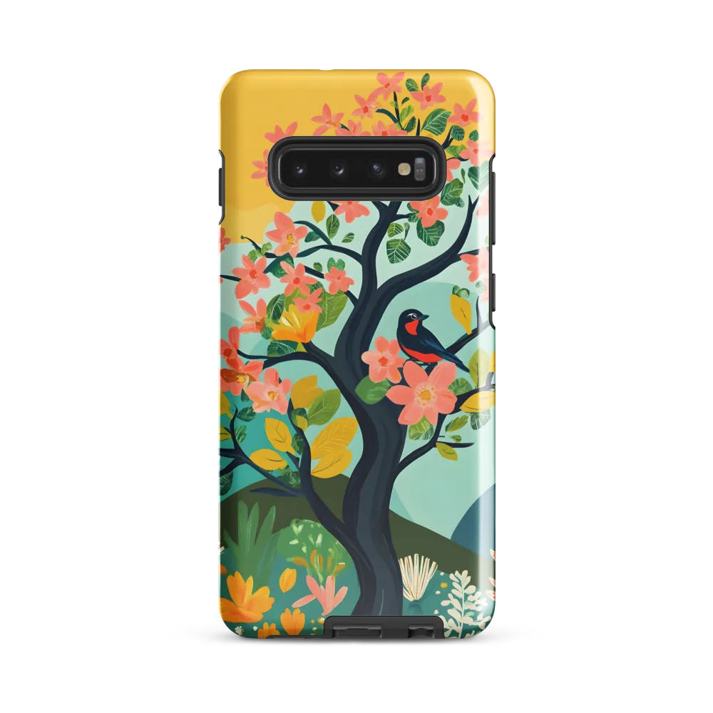 Spring Blossoms: A Serene Encounter | Phone Case |  S10 Plus | Tough Case | Glossy