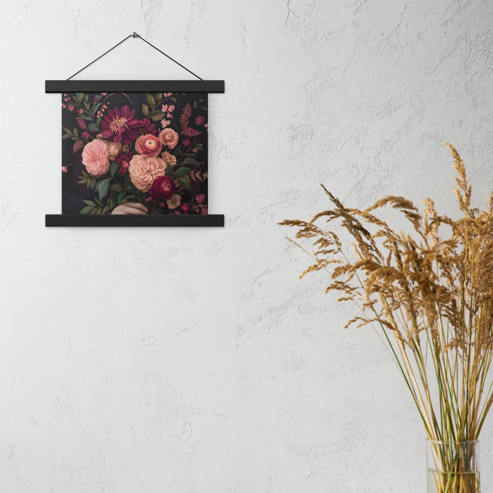 Botanical Elegance | Poster With Black Wood Hanger | 10″×10″