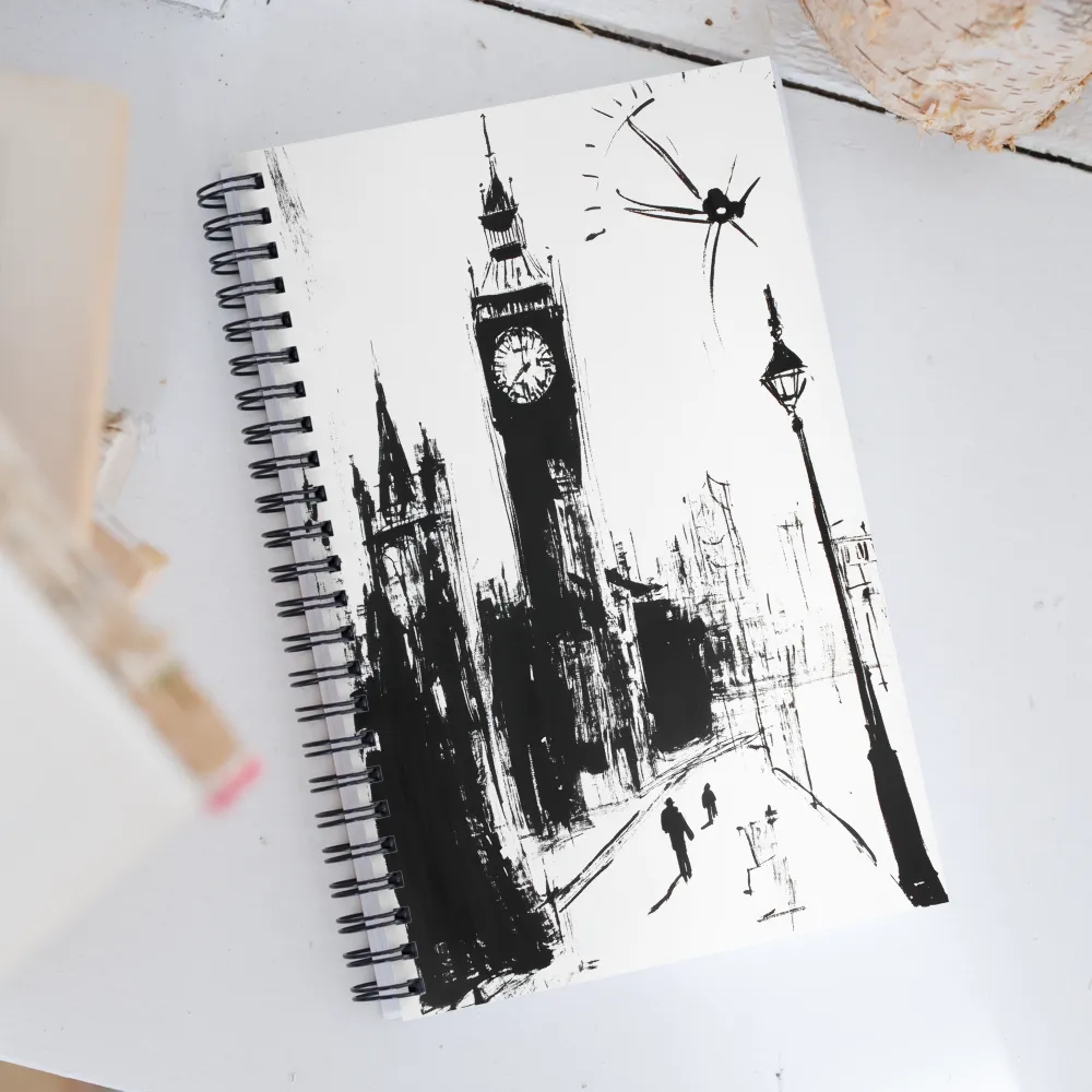 Clock Tower in Motion | Spiral Notebook