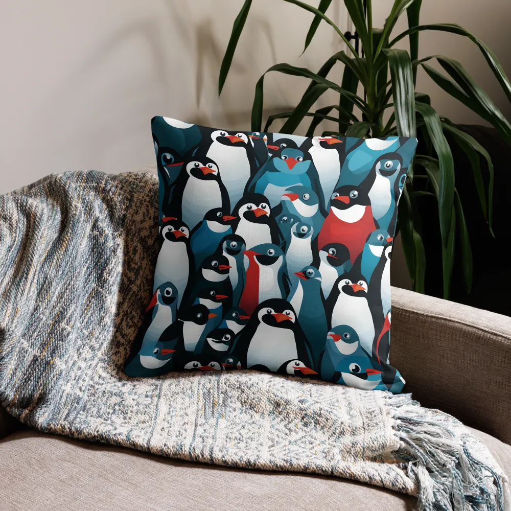 Penguin Parade | Pillow & Pillow Case | Multiple Sizes