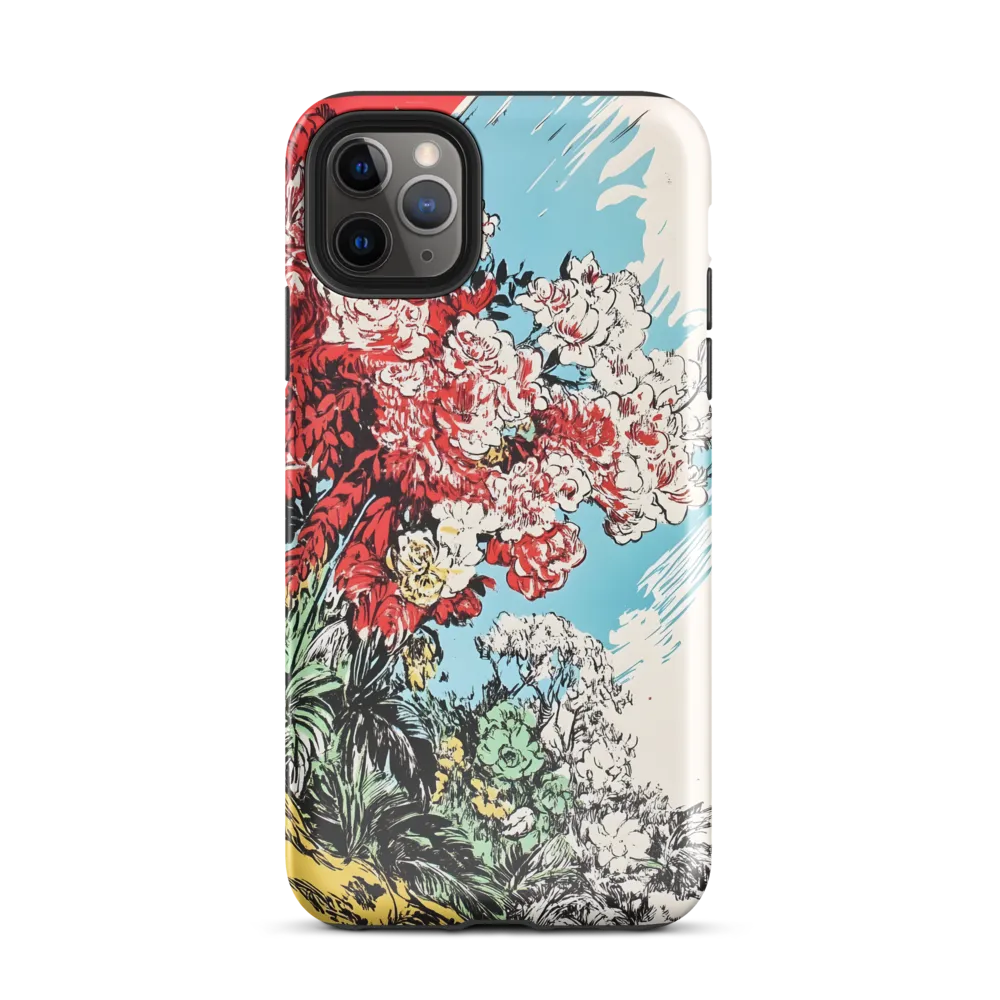 Floral Symphony in Bold Colors | Phone Case |  11 Pro Max | Tough Case | Glossy