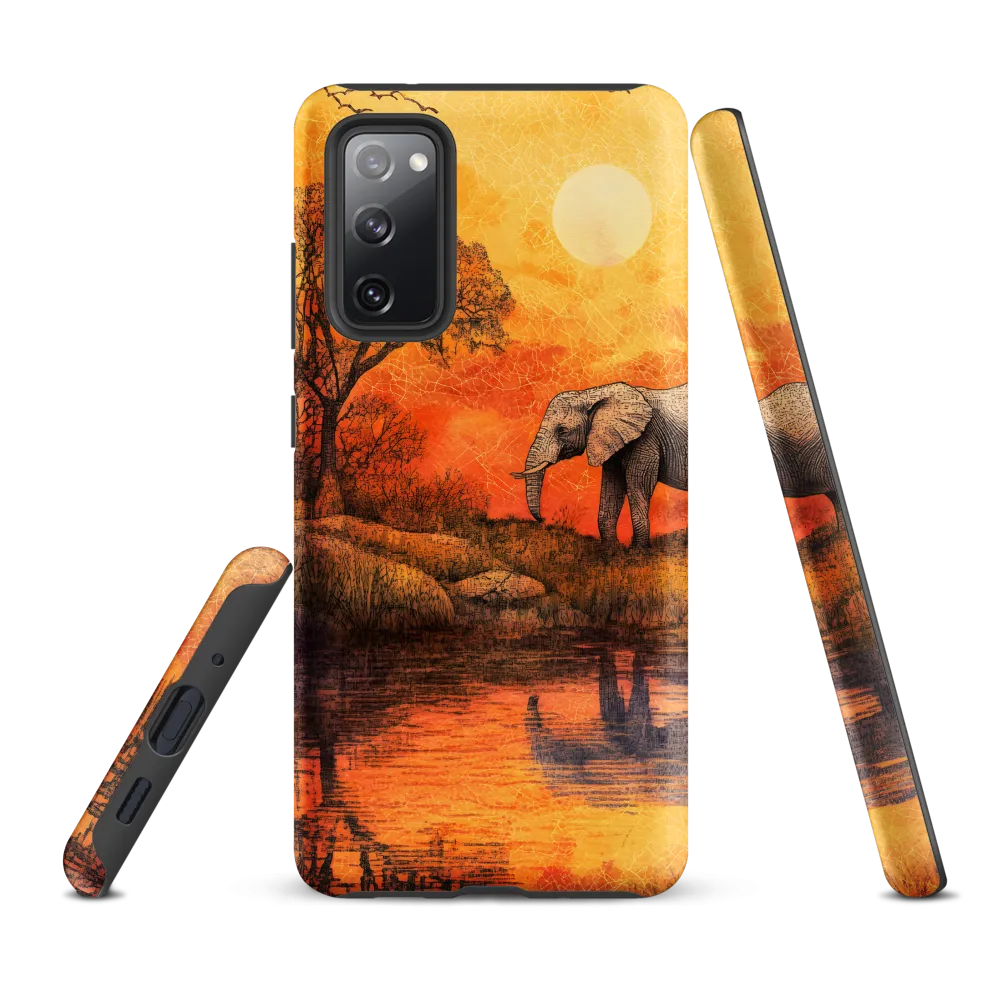 Elephant's Serenity at Dusk