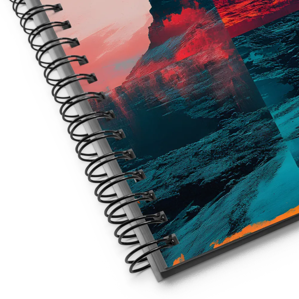 Ethereal Fortress at Sunset | Spiral Notebook