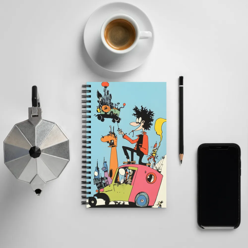 Whimsical Urban Adventure | Spiral Notebook