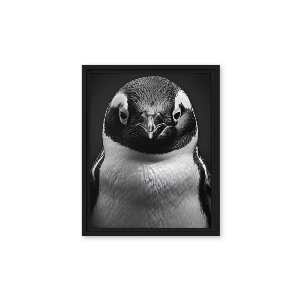 Majestic Penguin Portrait | Canvas with Black Frame | 11″×14″