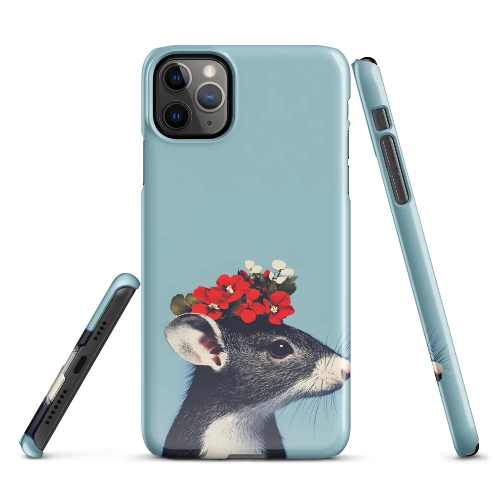 Whimsical Flora: A Mouse's Floral Crown | Phone Case |  11 Pro Max | Snap Case | Glossy