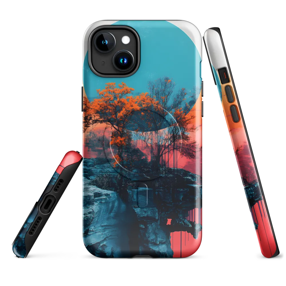 Ethereal Landscapes: A Dance of Color and Form | Phone Case |  15 Plus | MagSafe® Tough Case | Glossy