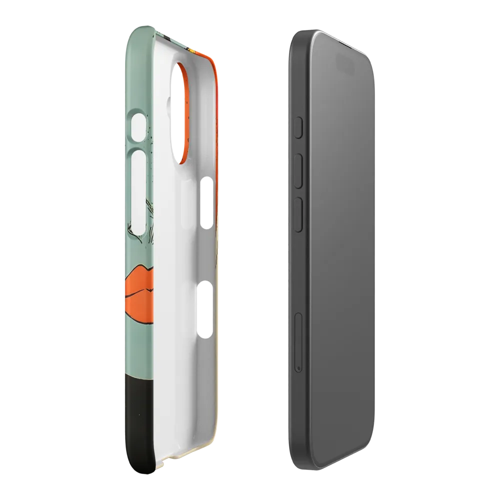 Vivid Expressions: A Portrait in Blue | Phone Case |  16 | Snap Case | Matte