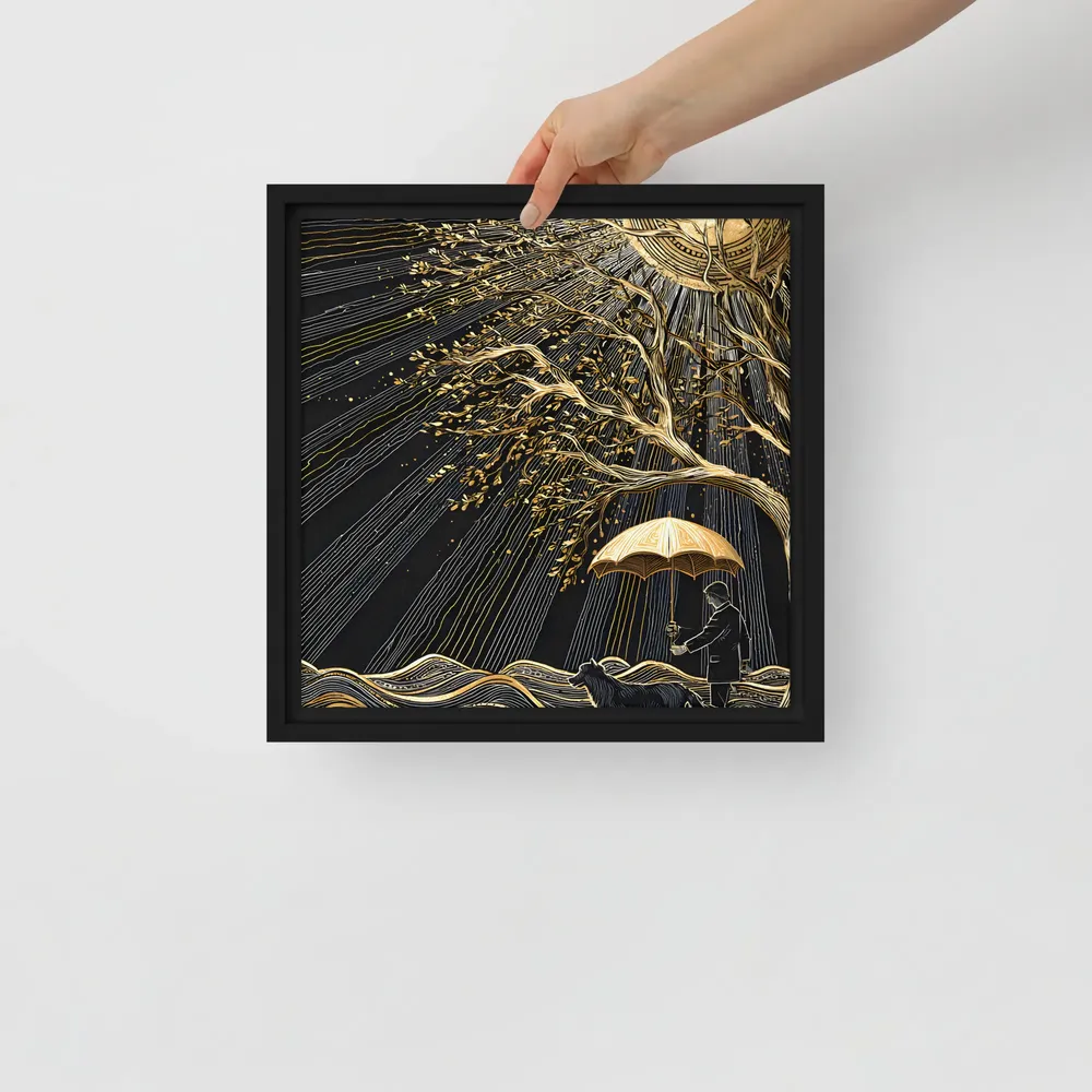 Under the Golden Sun 
 Canvas with Black Frame | 12″x 12″