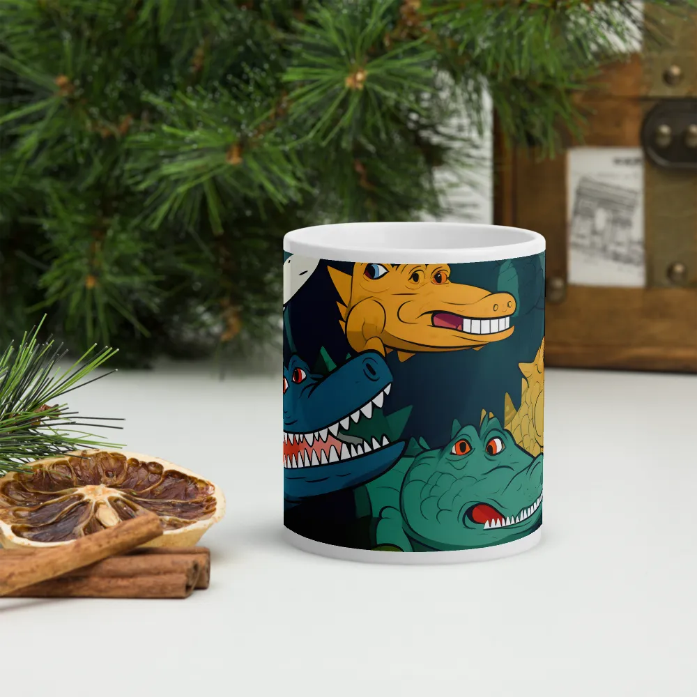 Cheerful Crocodilian Parade | Mugs | Multiple Sizes & Colors