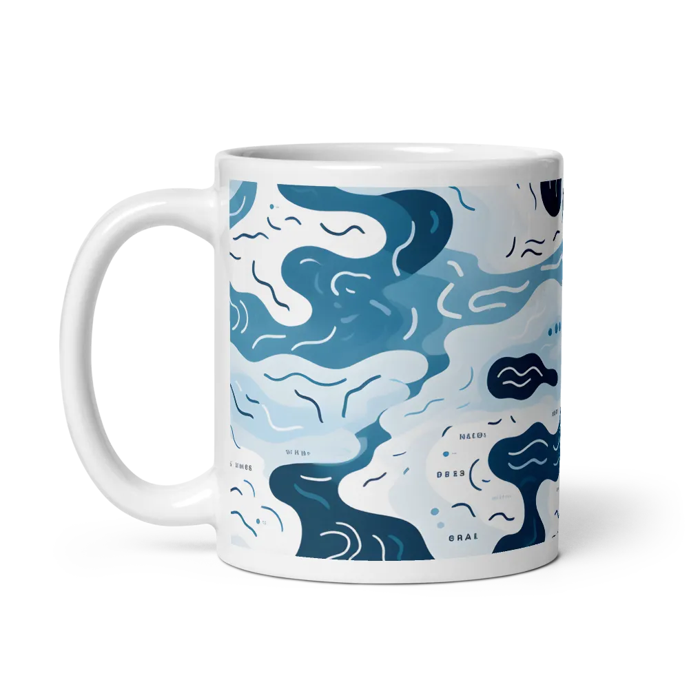 Flowing Waters: An Abstract Journey | Mug with White inside | 11 oz