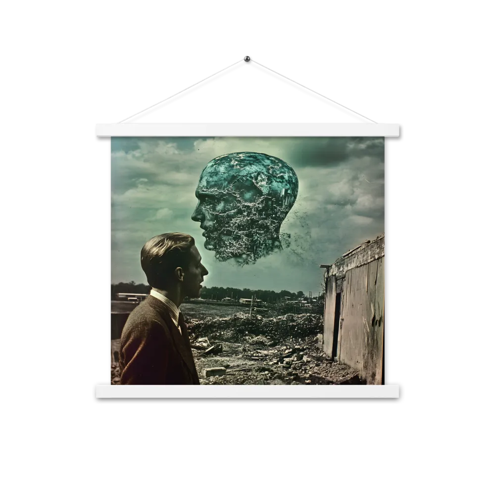 Ethereal Reflections: Identity in a Fragmented World | Poster With White Wood Hanger | 18″×18″