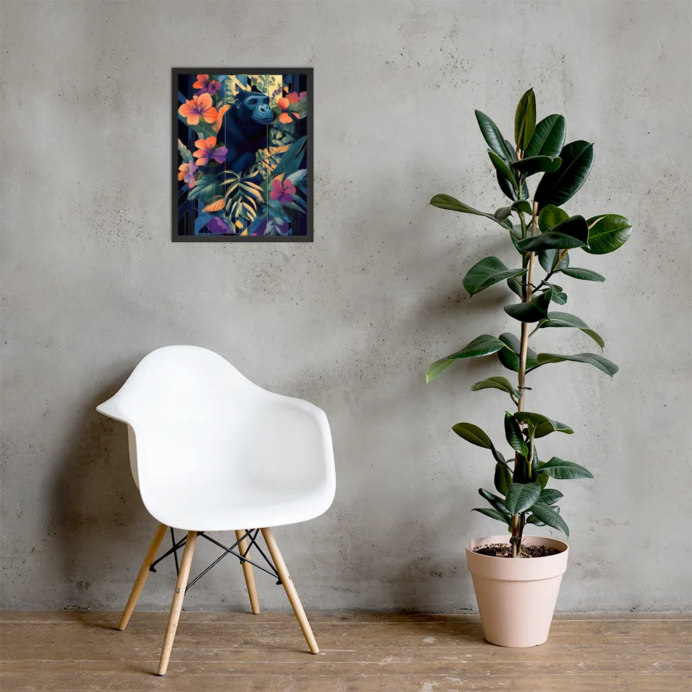 Harmony of Nature and Geometry | Poster with Black Frame | 16″×20″