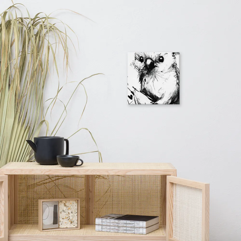 Whimsical Koala in Ink | Canvas | 12″×12″