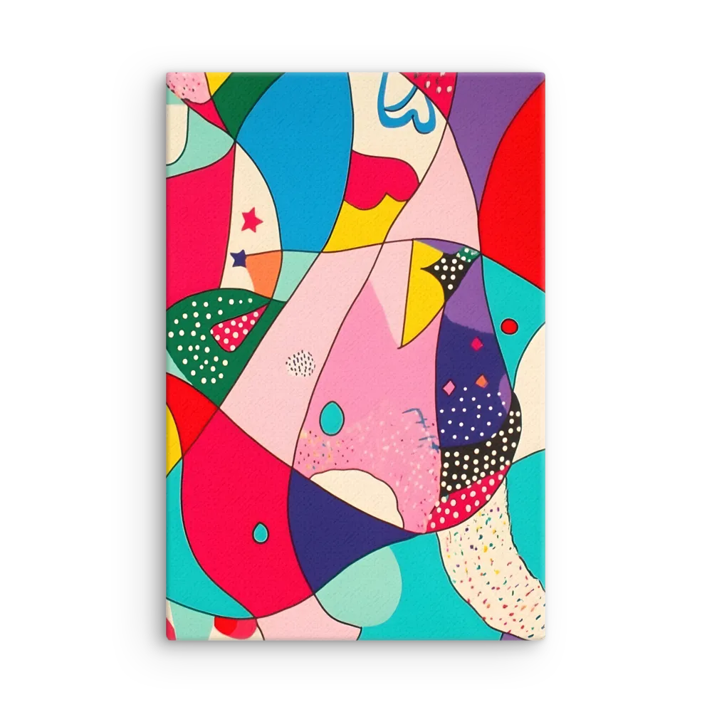 Playful Geometry in Color | Thin Canvas | 12″×18″