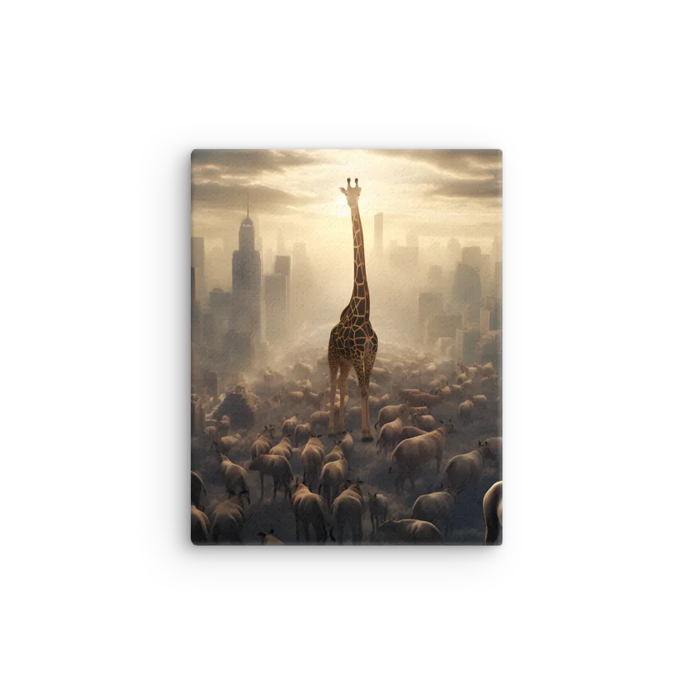 Urban Serengeti: A Giraffe's Perspective | Thin Canvas | 11″×14″