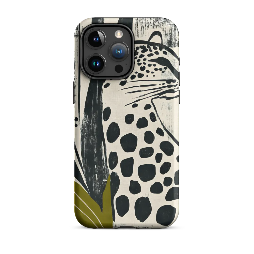 Leopard in Silhouette: A Modern Appeal | Phone Case |  15 Pro Max | Tough Case | Matte