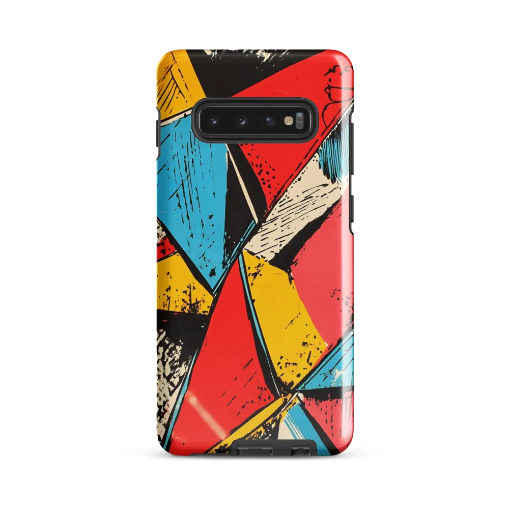 Dancing Triangles in Technicolor | Phone Case |  S10 Plus | Tough Case | Glossy