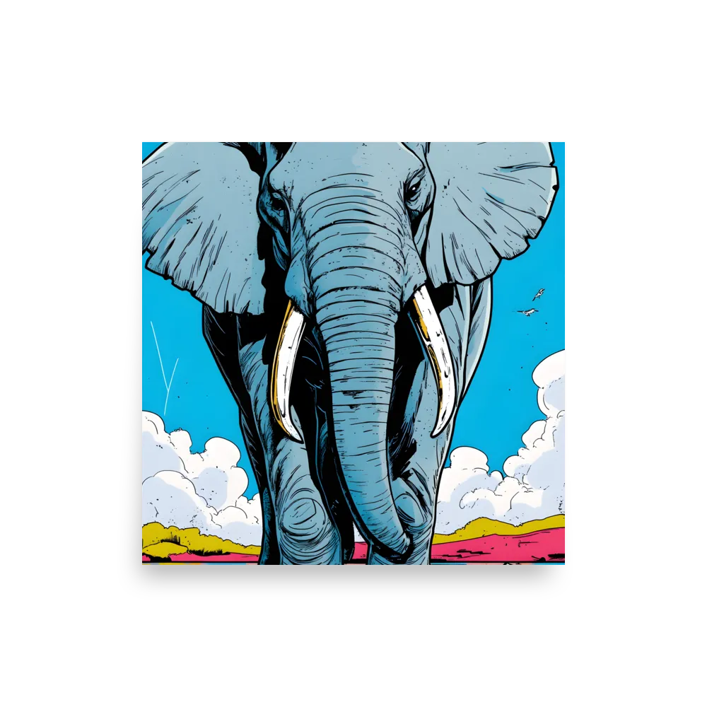 Majestic Presence: The Elephant | Poster | 14″×14″