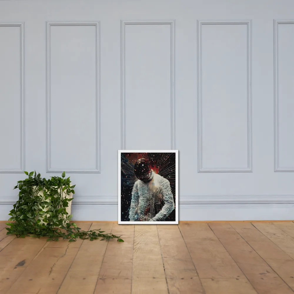 Ethereal Astronaut: A Journey Through the Cosmos | Poster with White Frame | 16″×20″