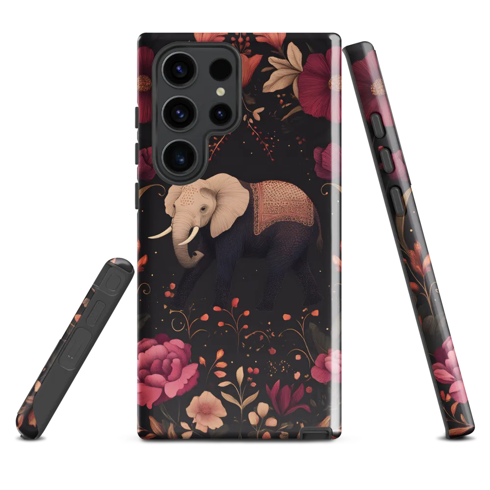 Whispers of the Wild: Elephants and Blooms