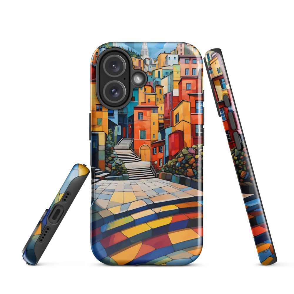 Vibrant Village: A Cubist Journey