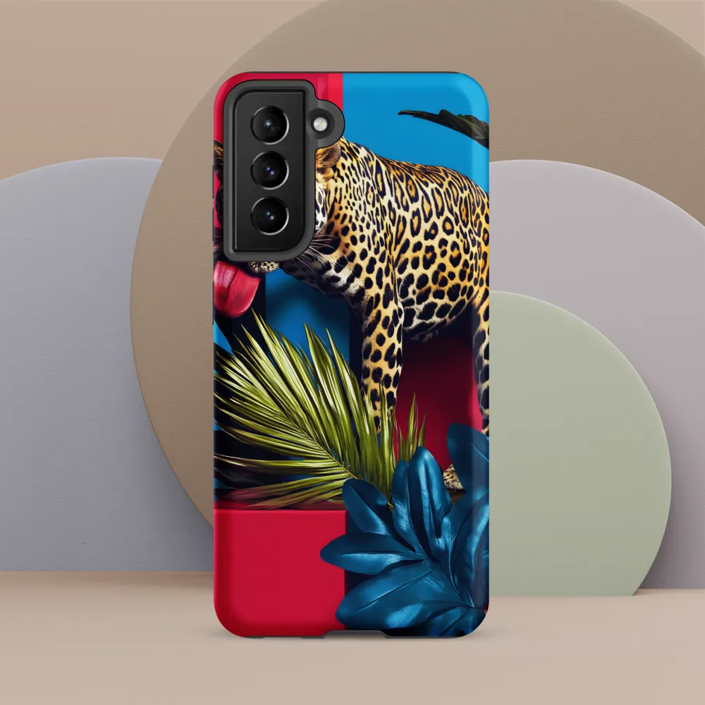 Playful Leopard in Vibrant Paradise