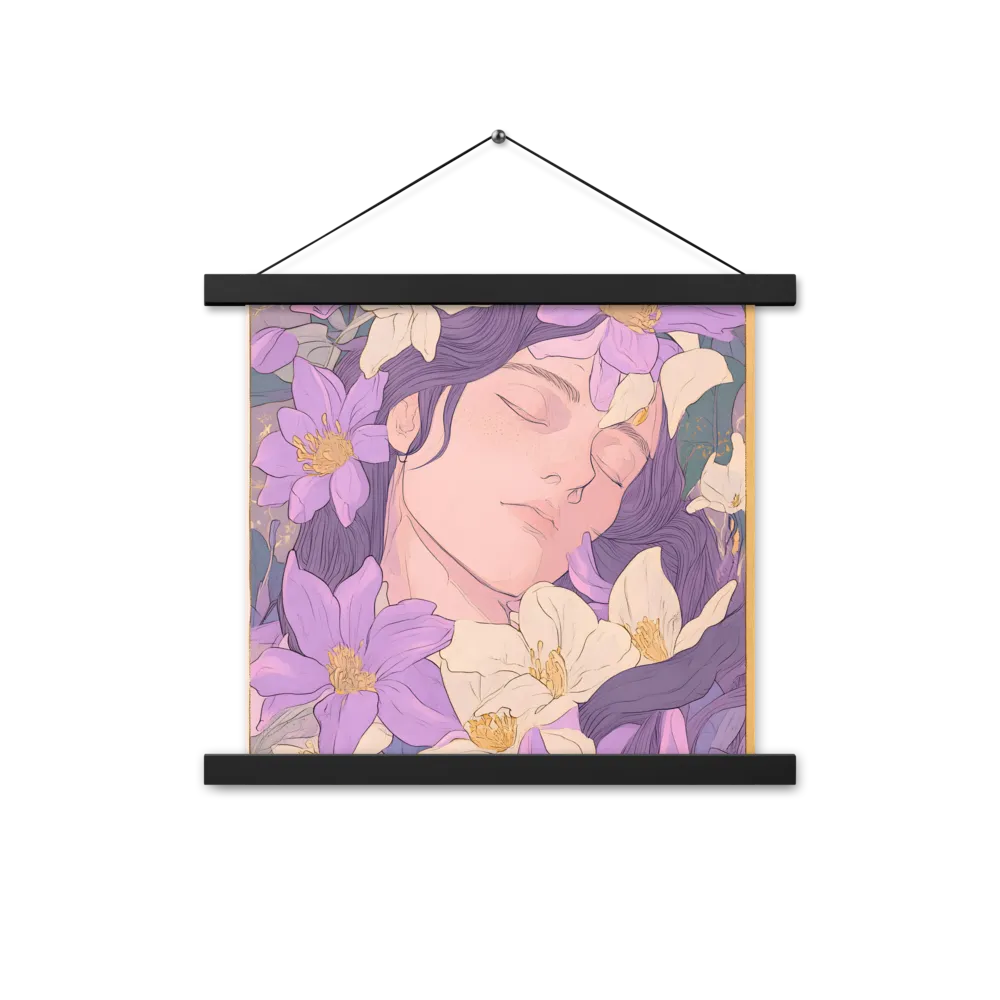 Harmony in Bloom | Poster With Black Wood Hanger | 14″×14″