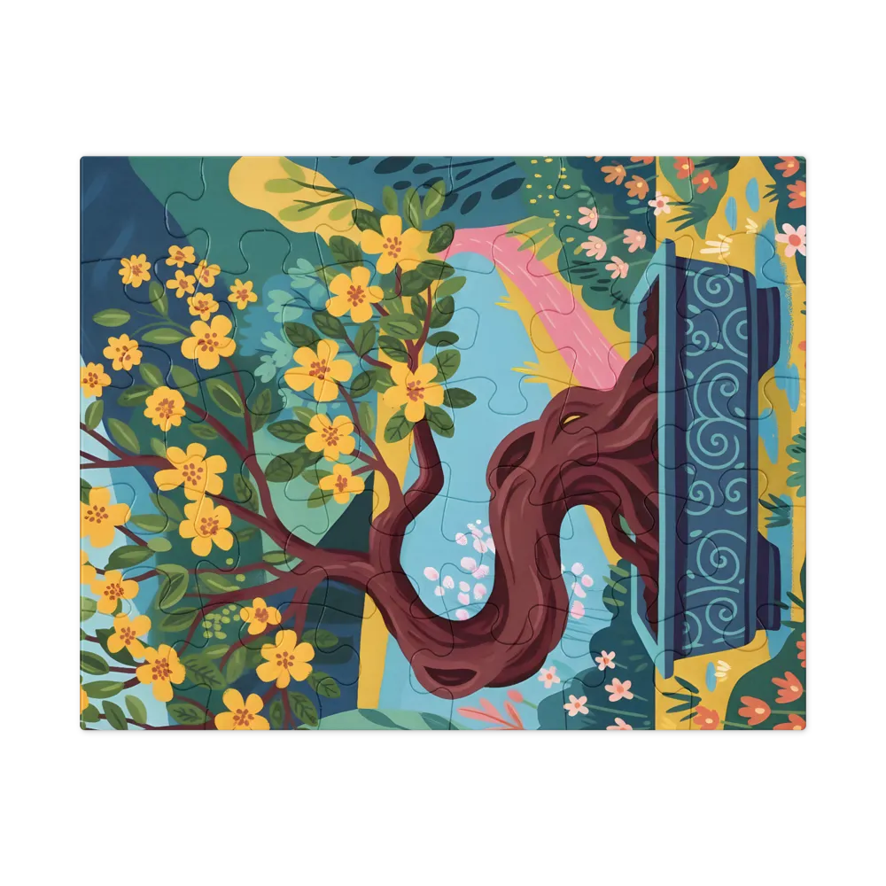 Blossoming Bonsai 
 Jigsaw Puzzle in Tin Box