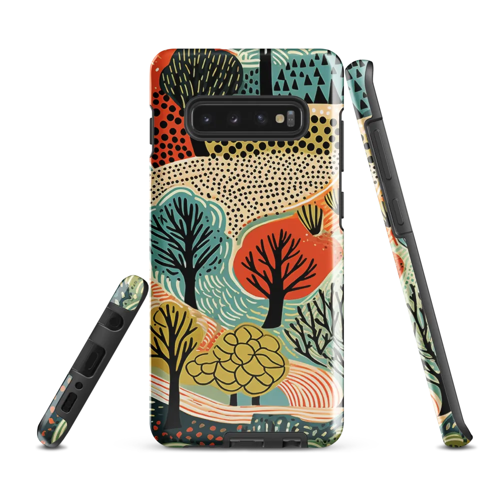 Whimsical Forest Patterns | Phone Case |  S10 Plus | Tough Case | Glossy