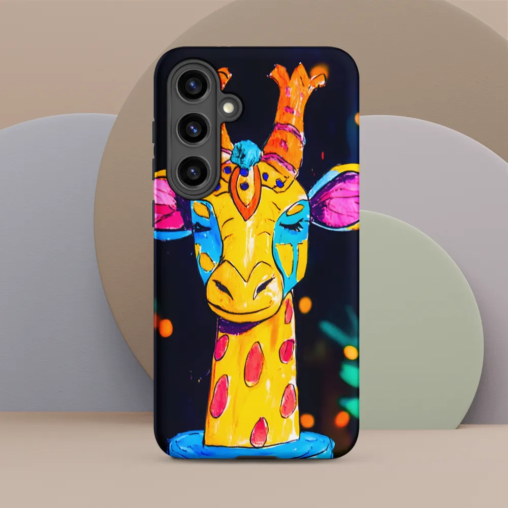 Whimsical Giraffe in Vibrant Colors