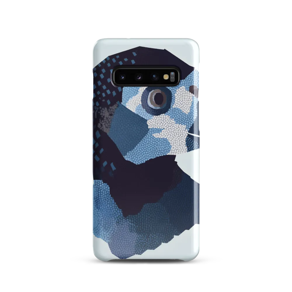 Abstract Avian Portrait in Blue