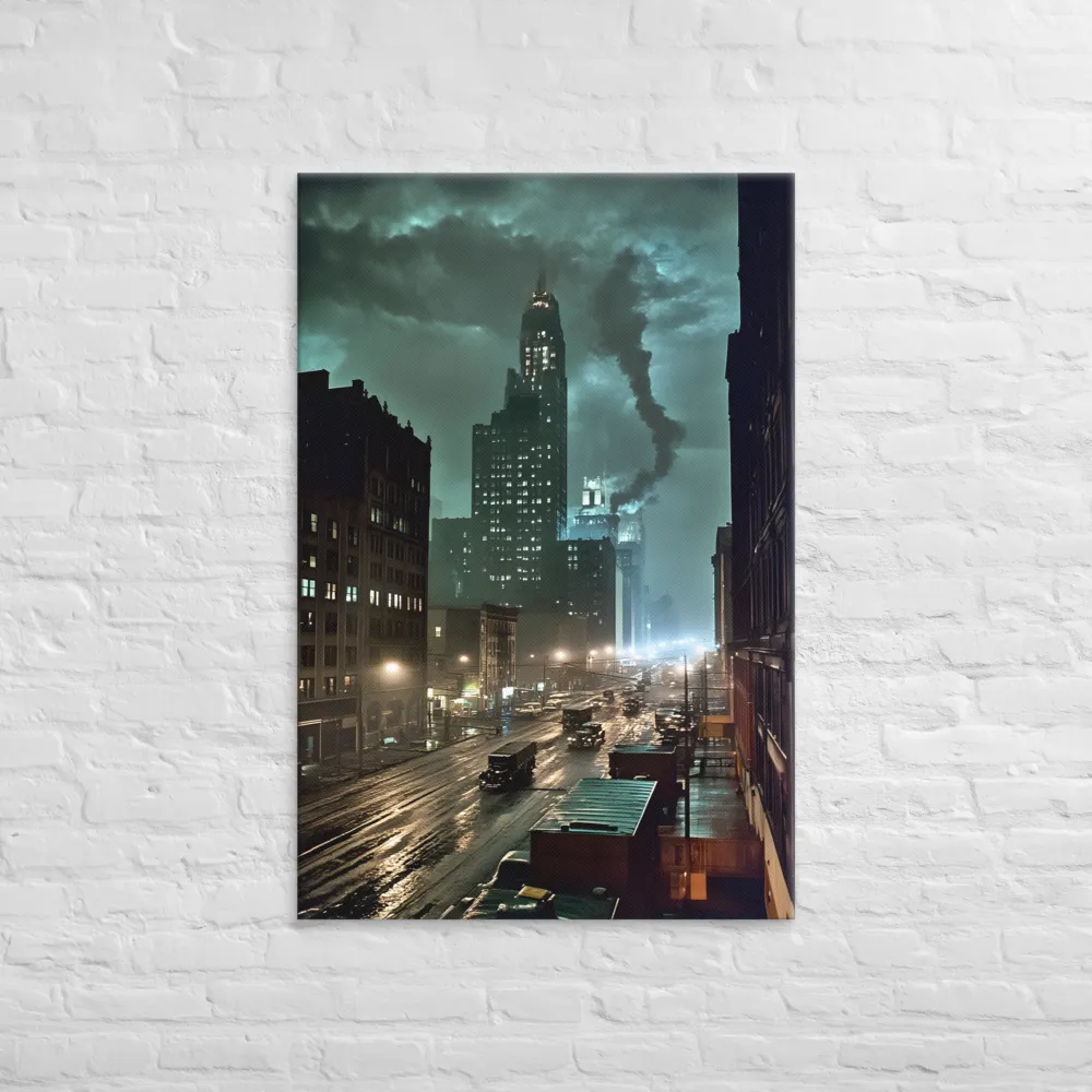 City of Shadows: A Nocturnal Symphony | Canvas | 32″×48″