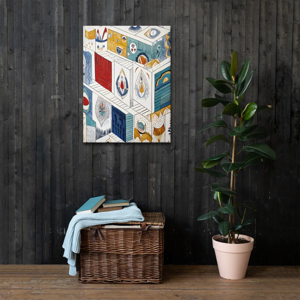 Symphony of Geometric Harmony | Thin Canvas | 24″×32″