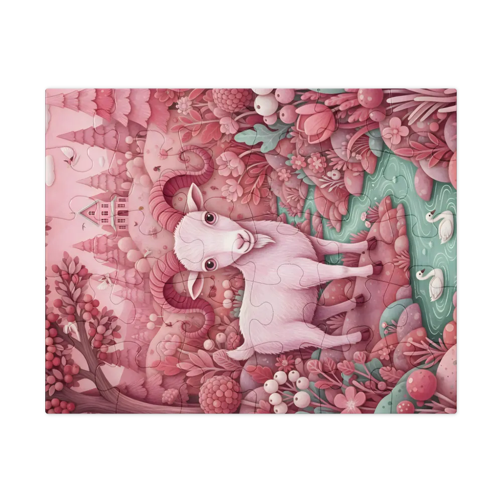 The Blushing Ram 
 Jigsaw Puzzle in Tin Box