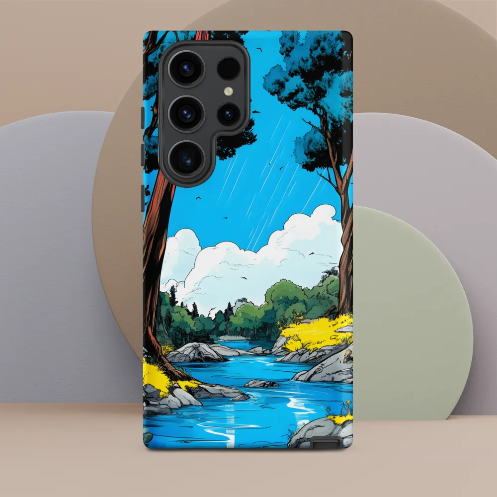 Tranquil River in a Comic Landscape