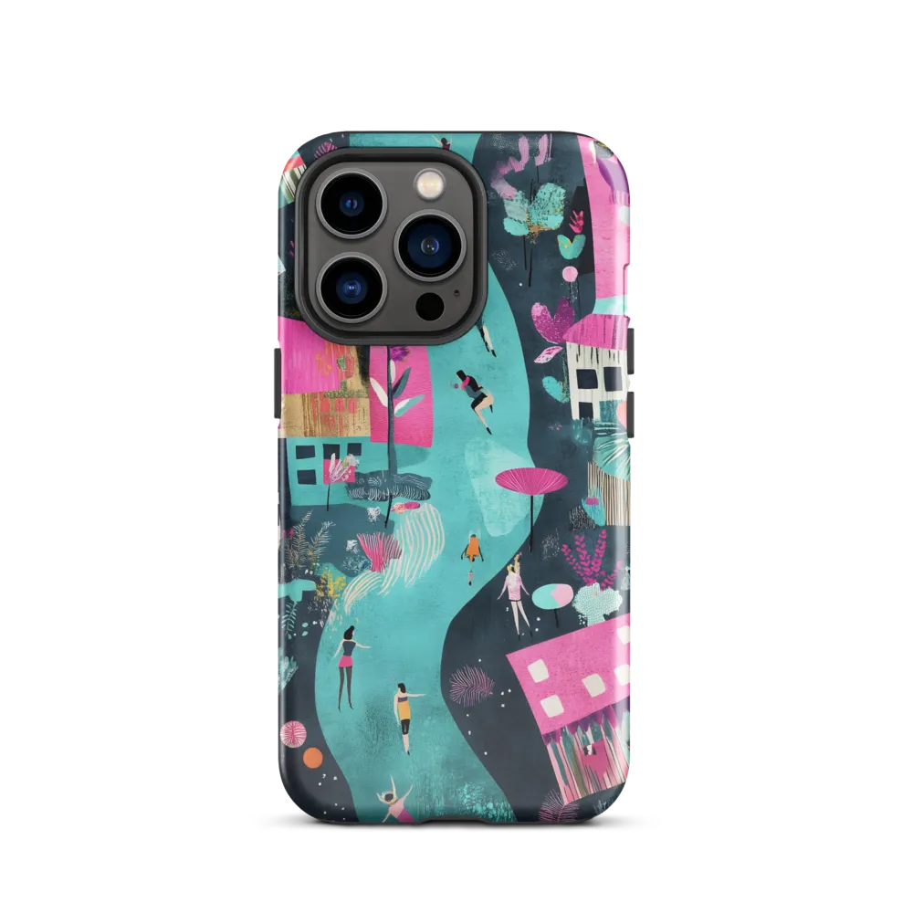 Whimsical Journey Through a Vibrant Landscape | Phone Case |  13 Pro | Tough Case | Glossy