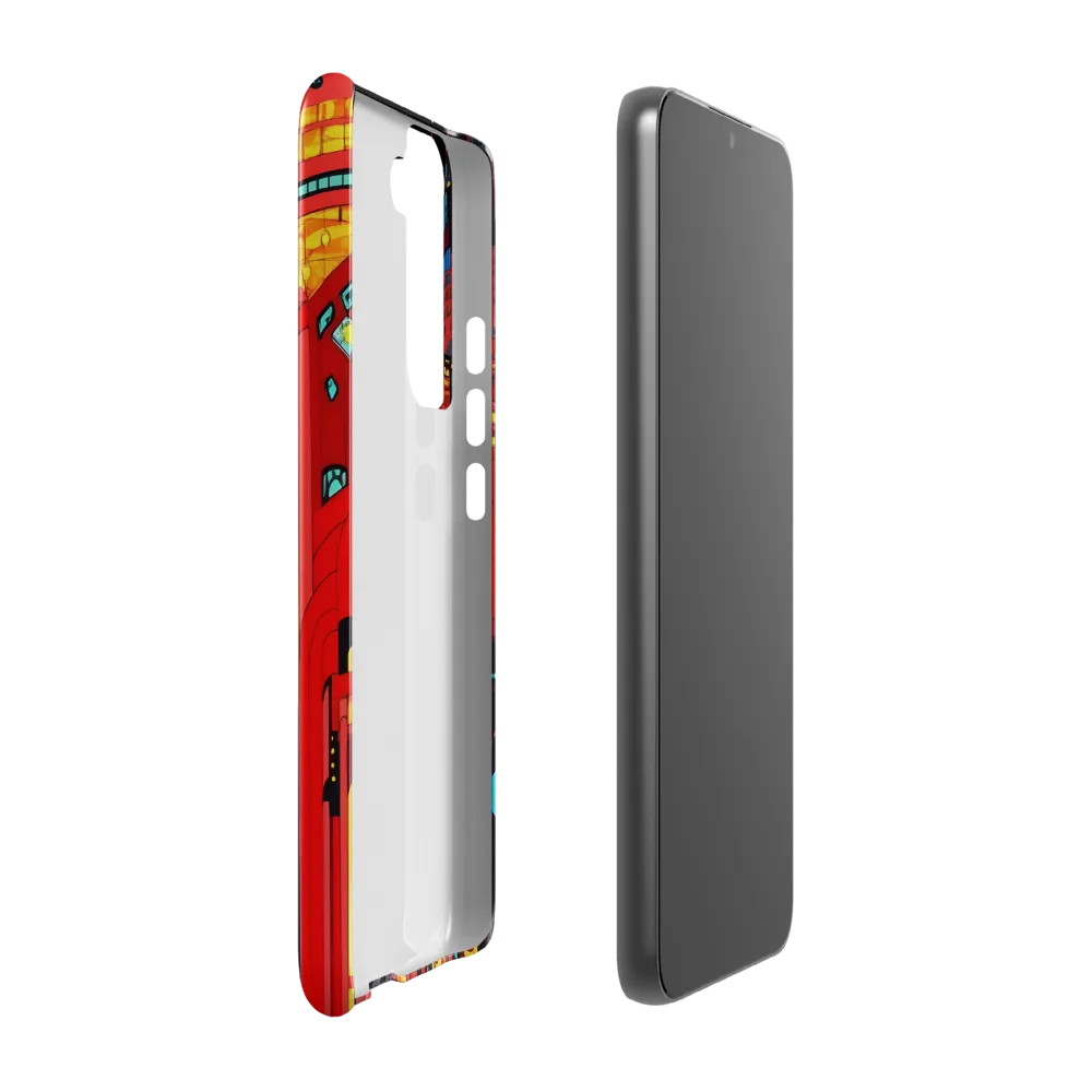 Neon Dreams: A Cyberpunk Cityscape | Phone Case |  S22 Plus | Snap Case | Glossy