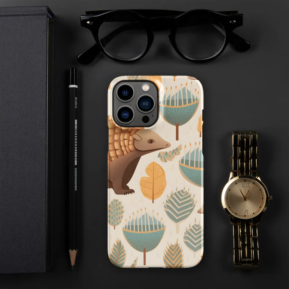 Pangolins in a Whimsical Habitat | Phone Case |  13 Pro Max | Snap Case | Glossy