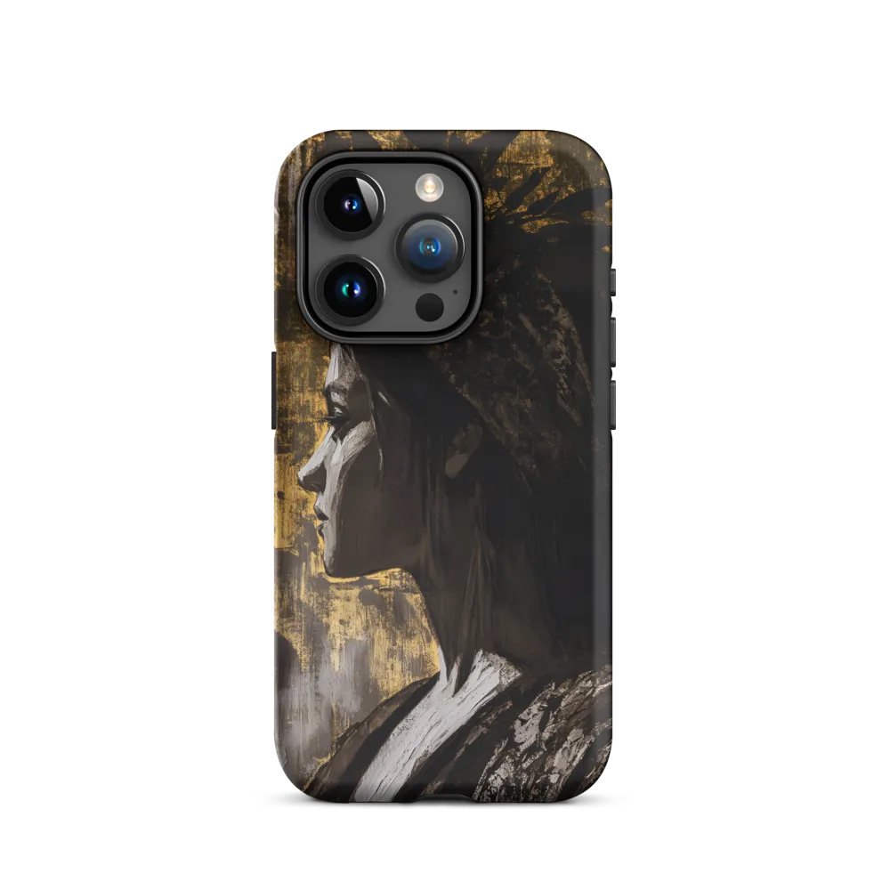 Golden Elegance: A Modern Profile Portrait