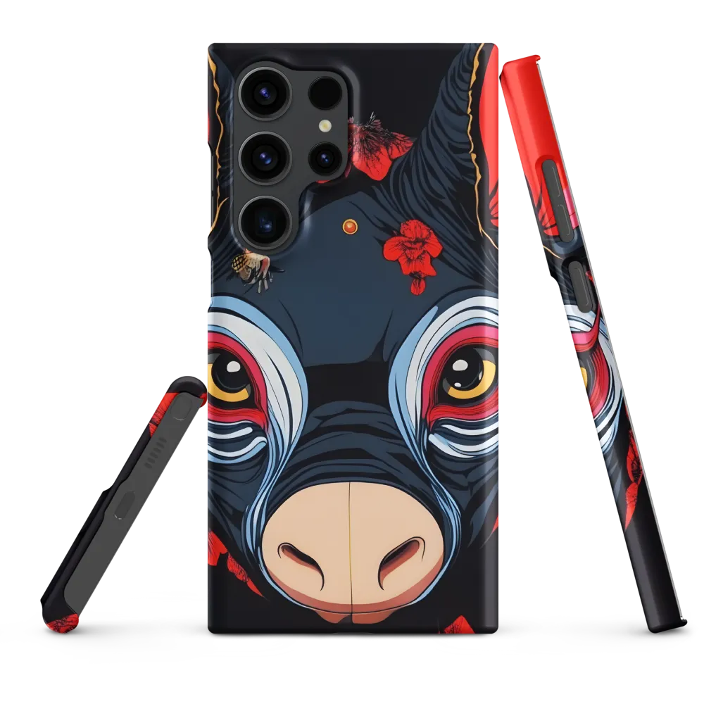 Mystical Bull with Floral Motifs